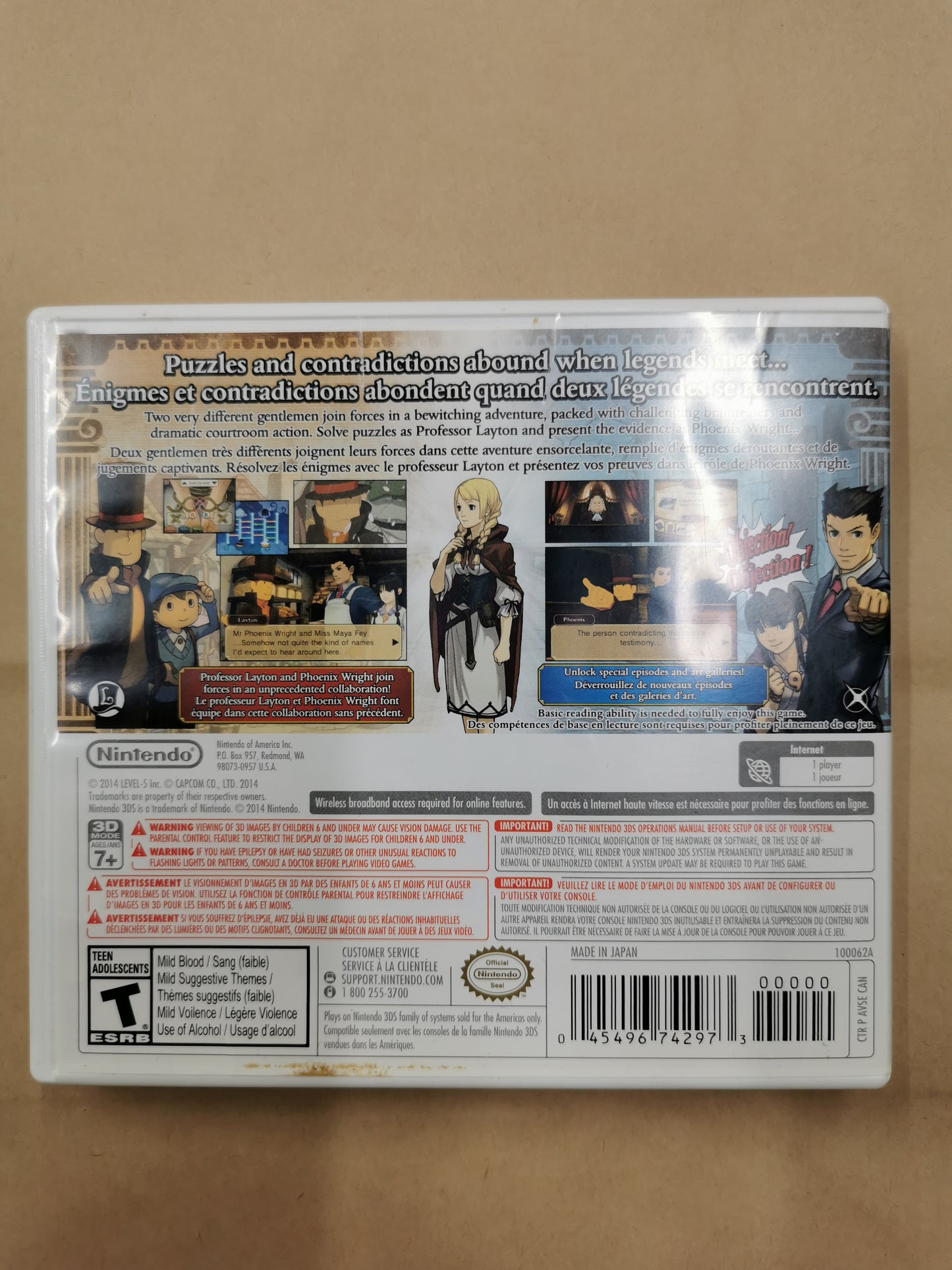 Professor Layton Vs. Phoenix Wright: Ace Attorney Nintendo 3DS