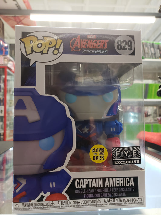 Funko Pop! Marvel Avengers - Mechstrike: Captain America (GITD) (FYE EXCLUSIVE)