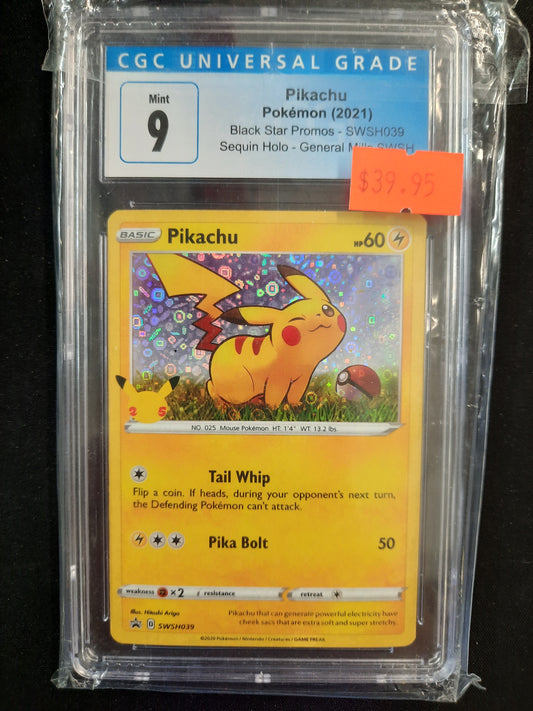 CGC 9 #SWSH039 Pikachu - Black Star Promo