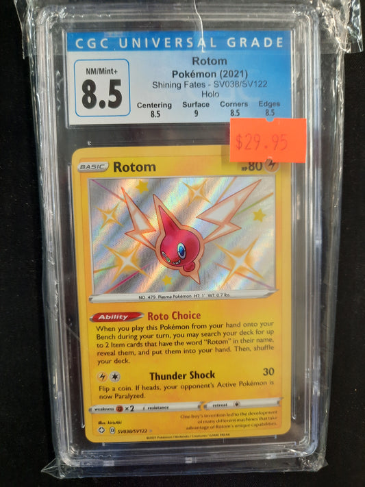 CGC 8.5 #SV038 Rotom - Shining Fates Holo