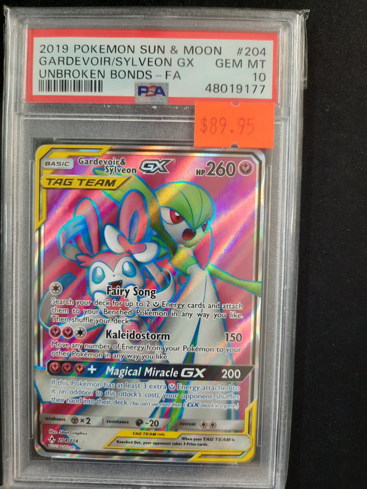 PSA 10 #204 Gardevoir/Sylveon GX - Unbroken Bonds