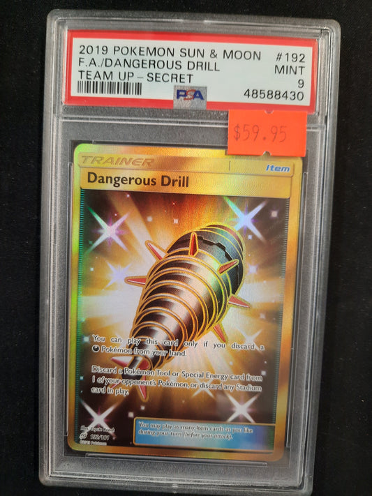 PSA 9 #192 Dangerous Drill - Team up Secret