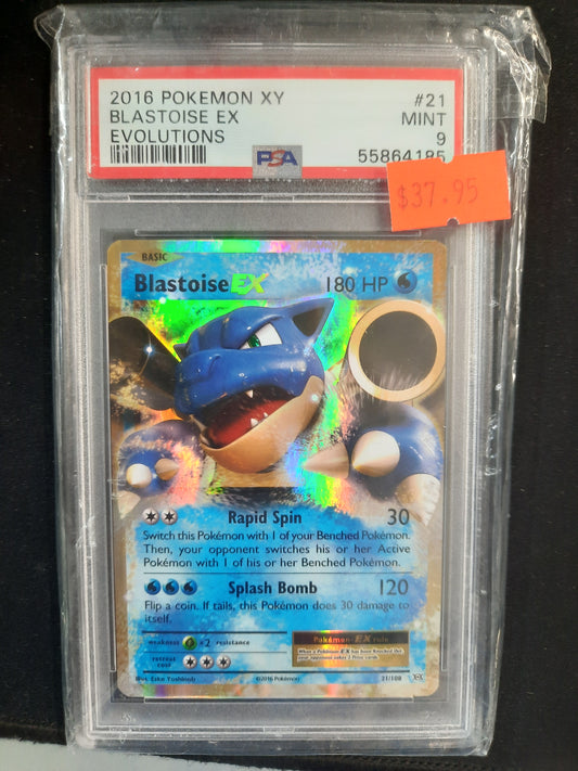 PSA 9 #21 Blastoise EX- 2016 Evolutions