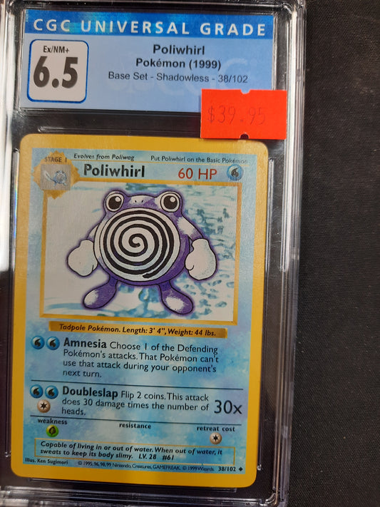 CGC 6.5 #38 Poliwhirl - Shadowless