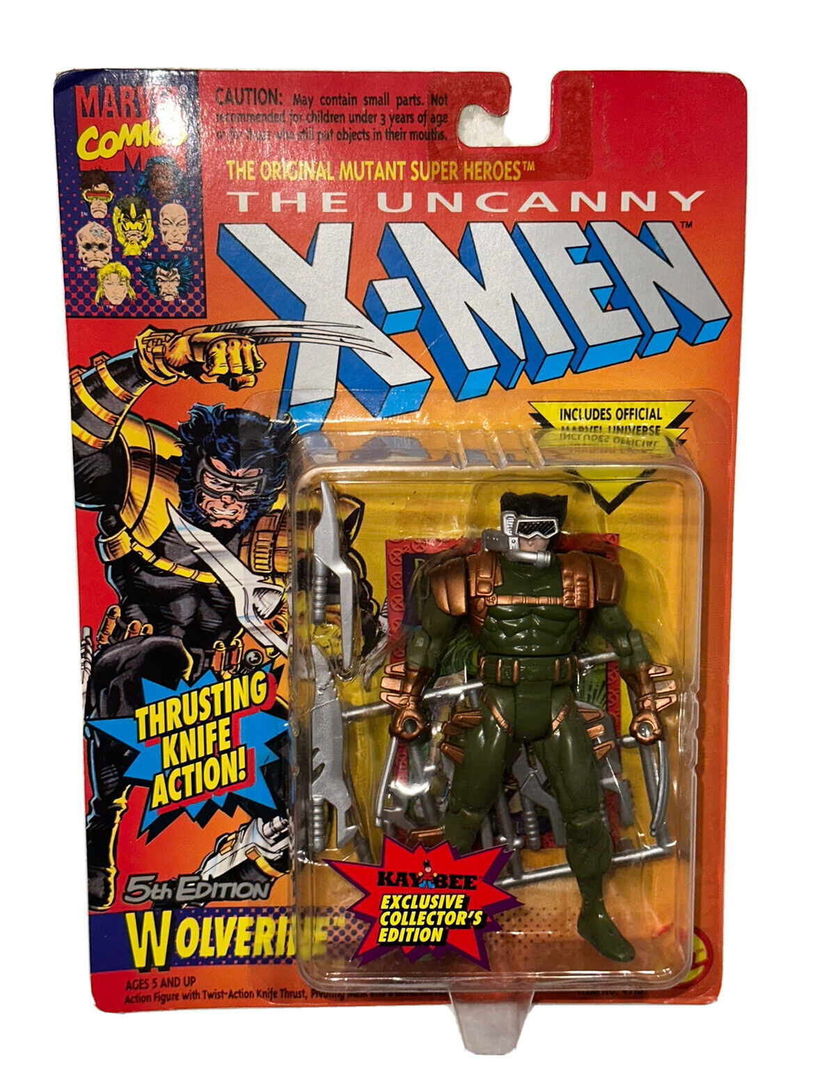 1993 Toy Biz The Uncanny XMen Wolverine 5th Edition KB Green Suit Action Figure