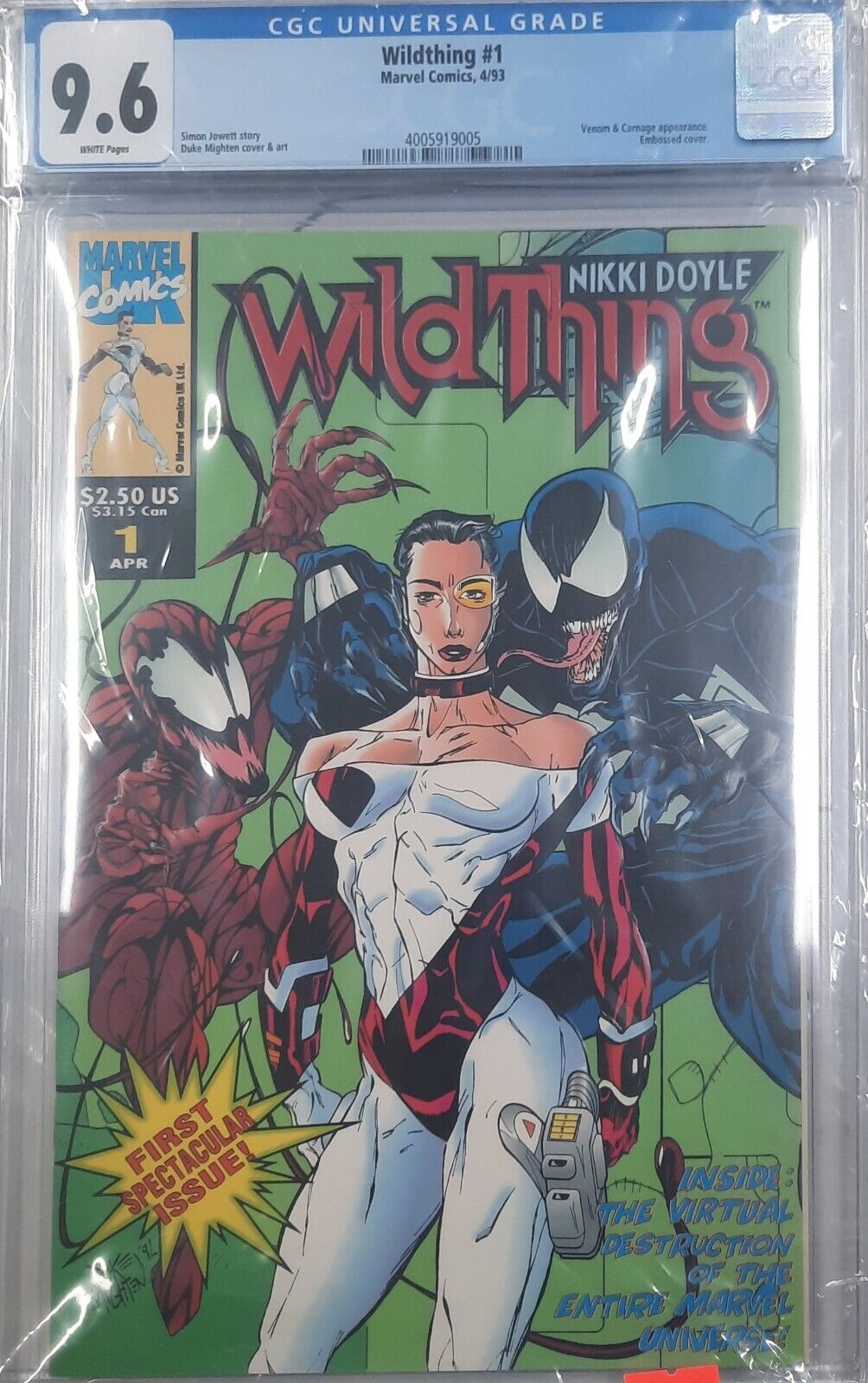 CGC 9.6 Wildthing #1 Marvel Comics, 4/93