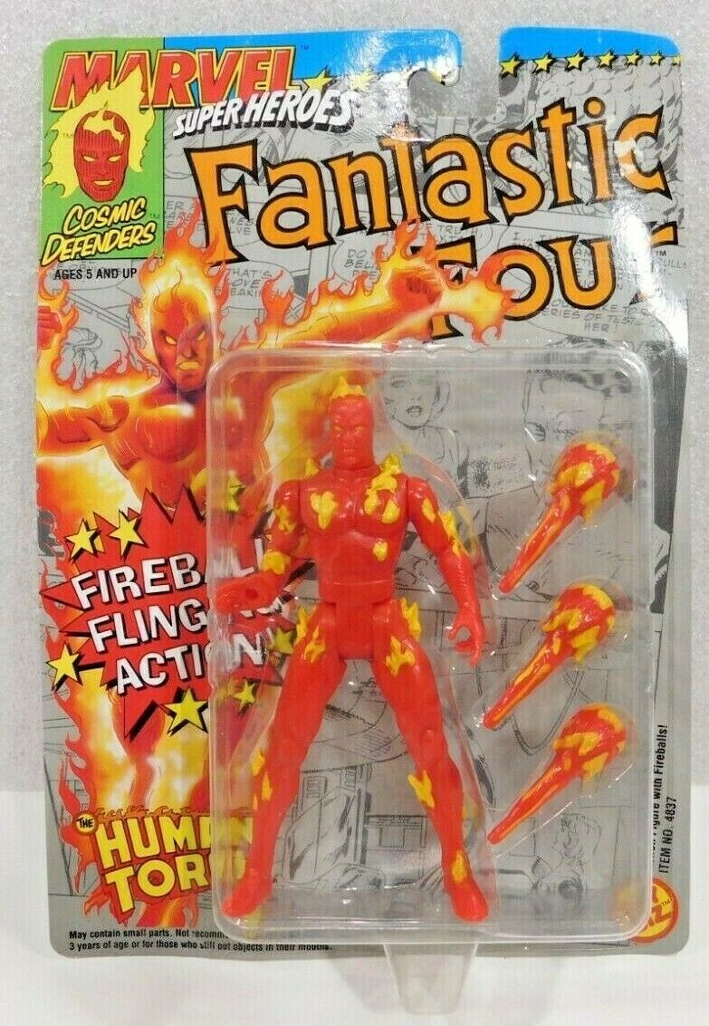 Marvel Super Heroes Fantastic 4 HUMAN TORCH Action Figure 1992