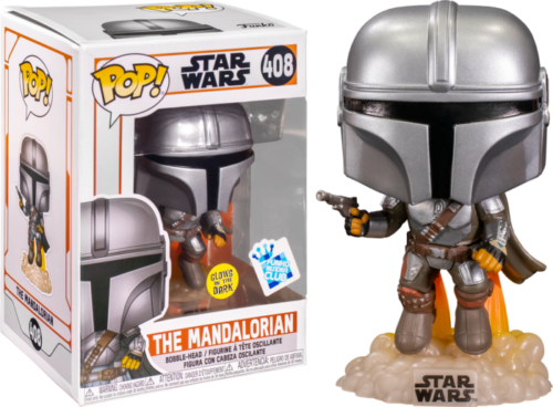 Star Wars: The Mandalorian Flying Glow #408 US Exclusive Pop! Vinyl Funko